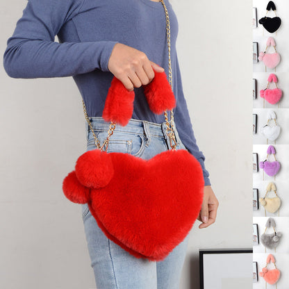 Kimberley – Weiche Plüsch-Handtasche für Frauen zum Valentinstag