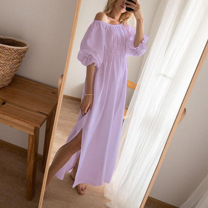 Sara – Lockeres Boho Baumwoll-Leinen Kleid