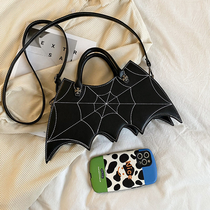 Jade – Schultertasche in Form eines Halloween-Spinnennetzes mit einzigartigem Design