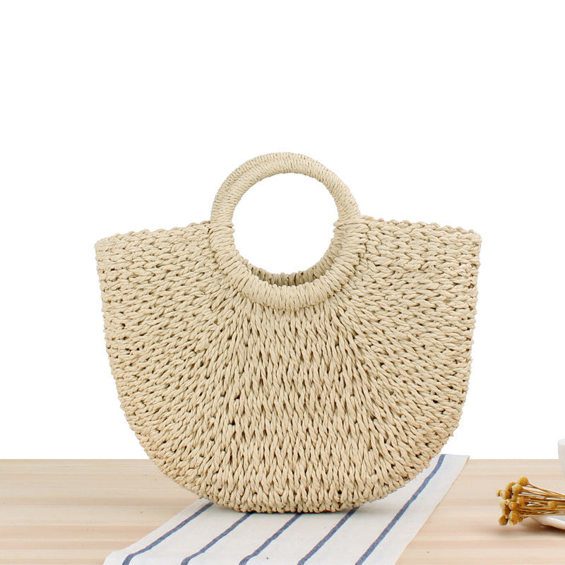 Sandra – Handgefertigte Rattan Strandtasche für Damen