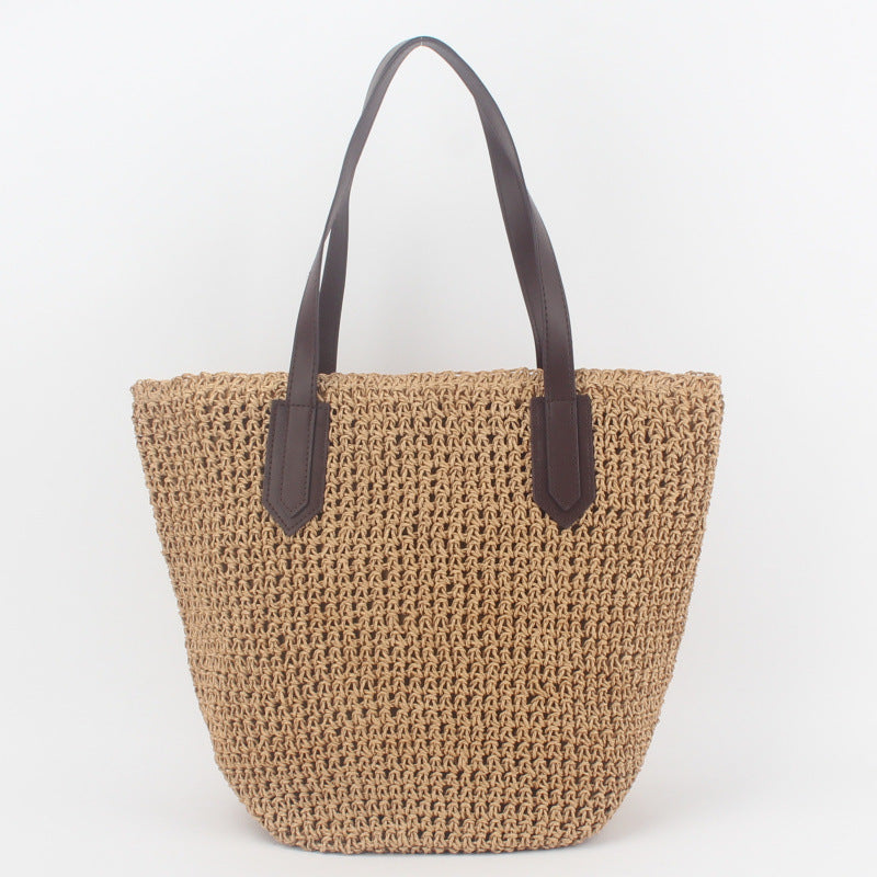 Sandra – Handgefertigte Rattan Strandtasche für Damen