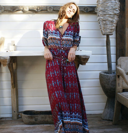 Melissa – Boho Maxi-Kleid für Damen