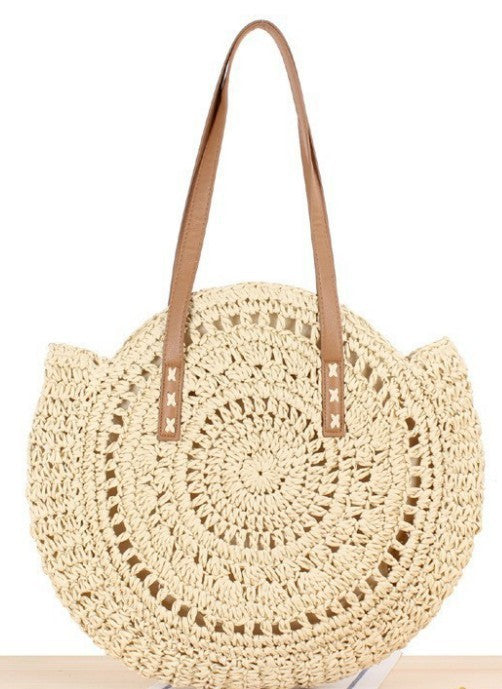 Sandra – Handgefertigte Rattan Strandtasche für Damen