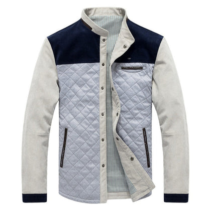 Tristan – Slim Fit Herrenjacke mit Patchwork-Design