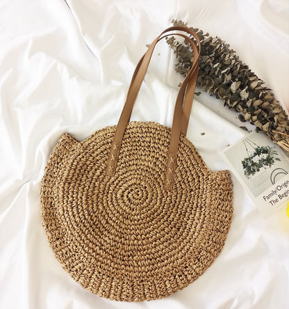 Sandra – Handgefertigte Rattan Strandtasche für Damen