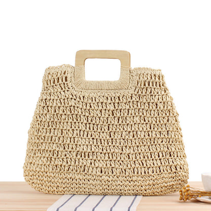 Sandra – Handgefertigte Rattan Strandtasche für Damen