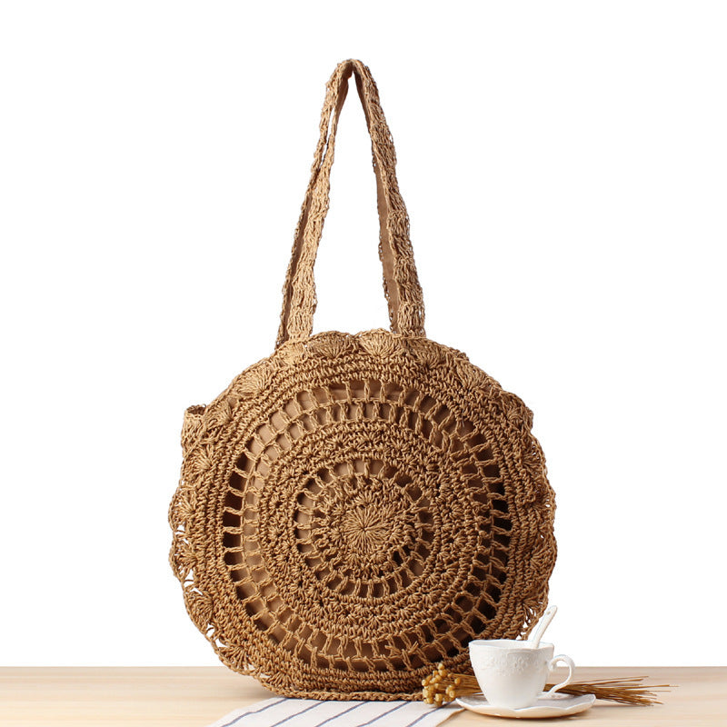 Sandra – Handgefertigte Rattan Strandtasche für Damen