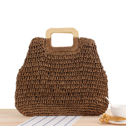 Sandra – Handgefertigte Rattan Strandtasche für Damen