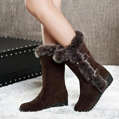 Louise – Bequeme Winterstiefel aus veganem Leder mit Futter für Frauen