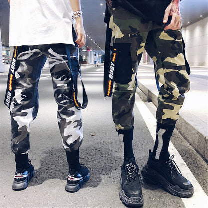 Sean – Camouflage Jogginghose mit verstellbaren Trägern