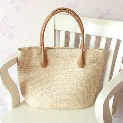 Sandra – Handgefertigte Rattan Strandtasche für Damen