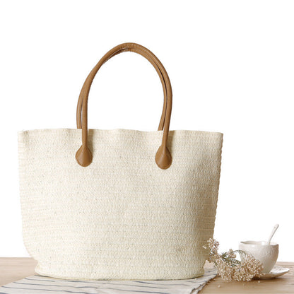 Sandra – Handgefertigte Rattan Strandtasche für Damen