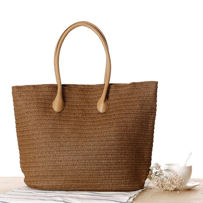 Sandra – Handgefertigte Rattan Strandtasche für Damen