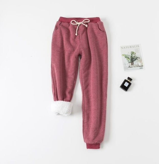 Miles – Gepolsterte Sweatpants aus Lammvelours