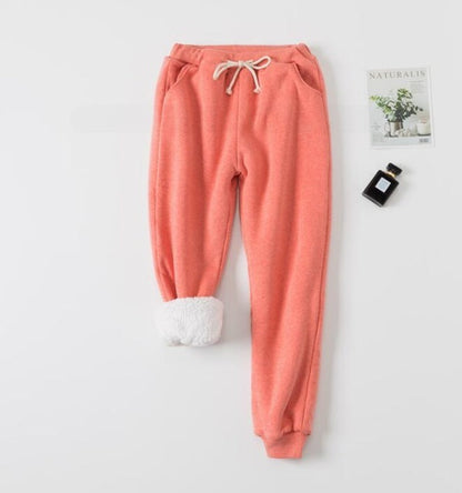 Miles – Gepolsterte Sweatpants aus Lammvelours