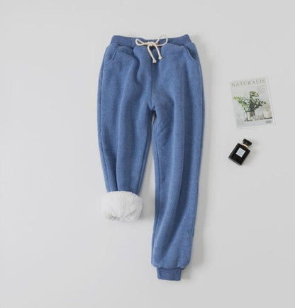 Miles – Gepolsterte Sweatpants aus Lammvelours