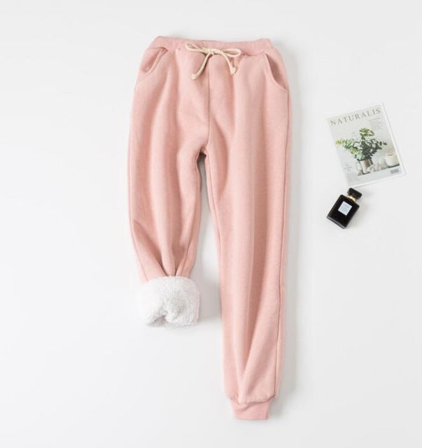 Miles – Gepolsterte Sweatpants aus Lammvelours