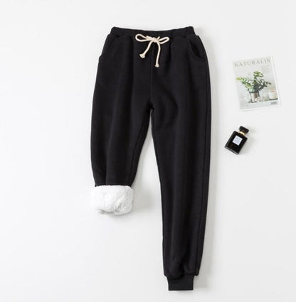 Miles – Gepolsterte Sweatpants aus Lammvelours