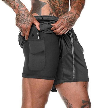 Ted – 2-in-1 Herren-Laufshorts mit schnelltrocknendem Material für Sport und Fitness