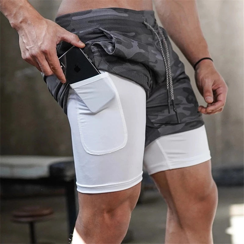 Ted – 2-in-1 Herren-Laufshorts mit schnelltrocknendem Material für Sport und Fitness