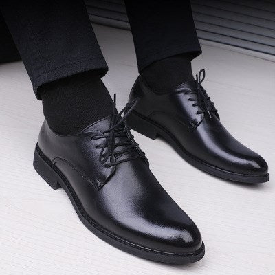 Timothy – Elegante schwarze Schuhe mit spitzer Zehe für Herren