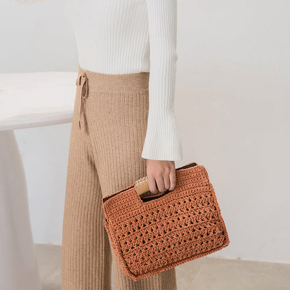 Juliet – Tragbare diagonale Woven Tasche für Herbst und Winter