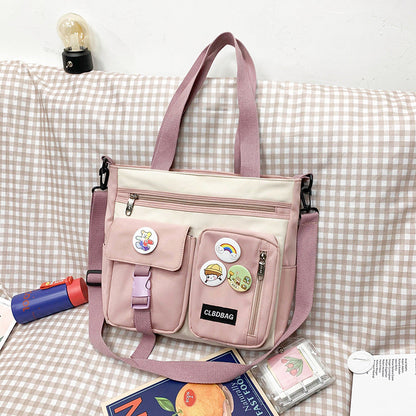 Victoria – Wasserdichte Nylon Schultertasche im Japanischen Kawaii-Stil