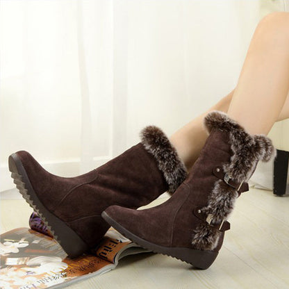 Louise – Bequeme Winterstiefel aus veganem Leder mit Futter für Frauen