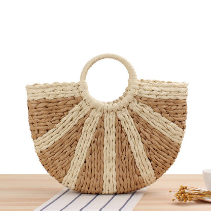 Sandra – Handgefertigte Rattan Strandtasche für Damen