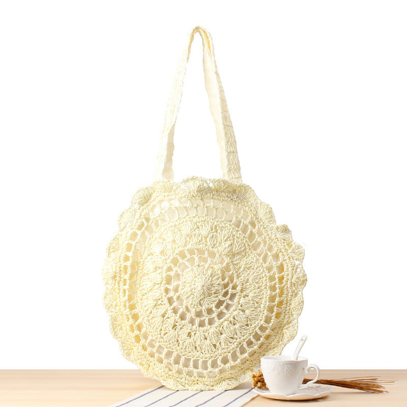 Sandra – Handgefertigte Rattan Strandtasche für Damen