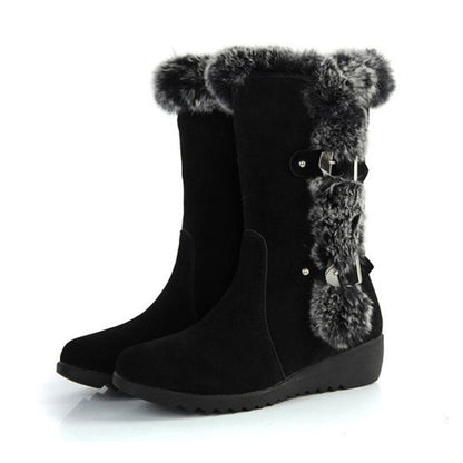 Louise – Bequeme Winterstiefel aus veganem Leder mit Futter für Frauen