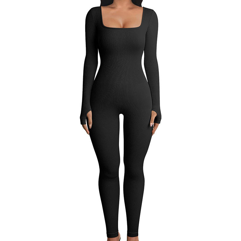 Tracy – Nahtloser Langarm-Jumpsuit mit shaping Effekt für Yoga und Sport