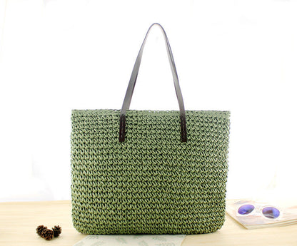 Sandra – Handgefertigte Rattan Strandtasche für Damen