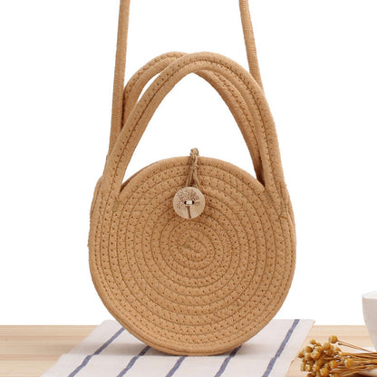 Sandra – Handgefertigte Rattan Strandtasche für Damen