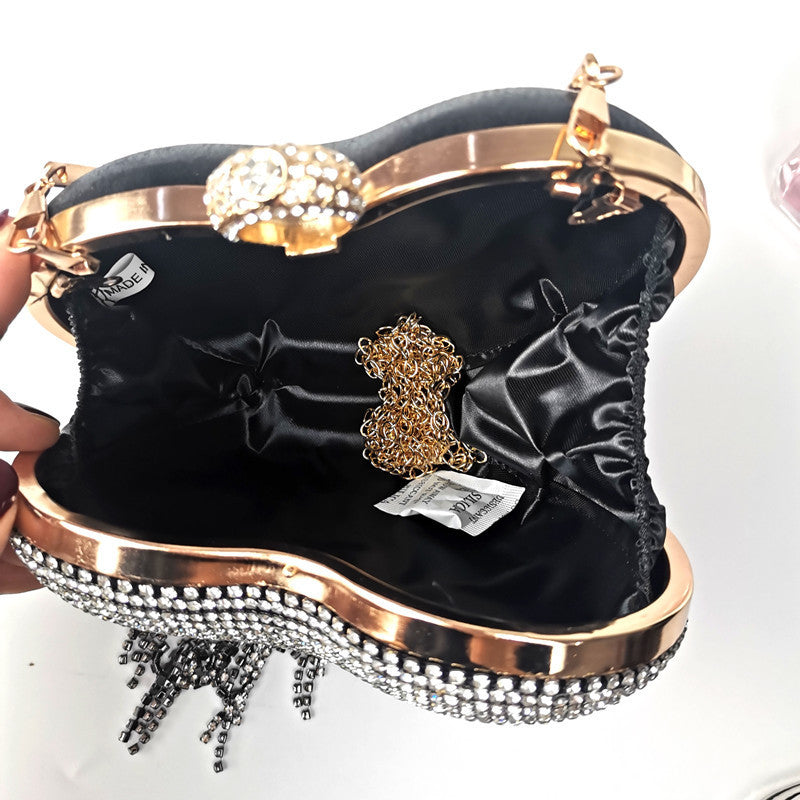 Lisa – Handtasche mit Quasten und eingelegtem Diamant