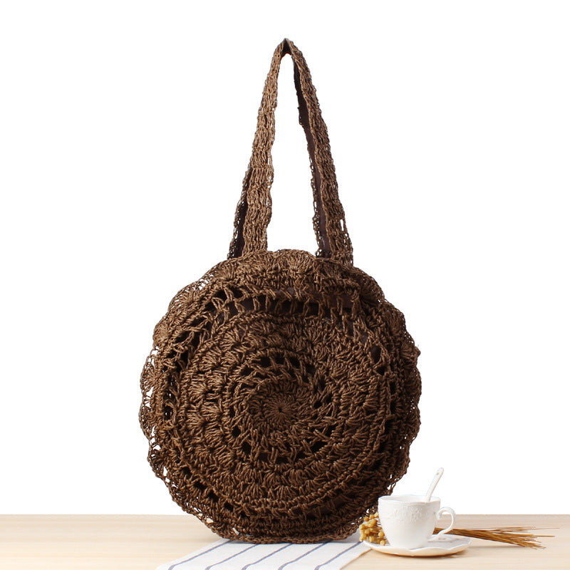 Sandra – Handgefertigte Rattan Strandtasche für Damen