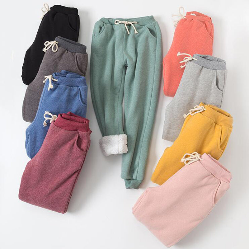 Miles – Gepolsterte Sweatpants aus Lammvelours