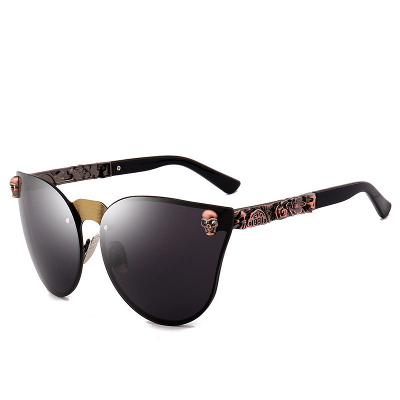 Rod – Metallische Sonnenbrille mit Totenkopf-Design