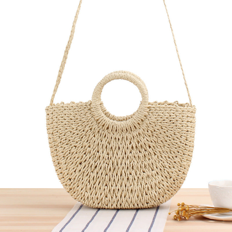 Sandra – Handgefertigte Rattan Strandtasche für Damen