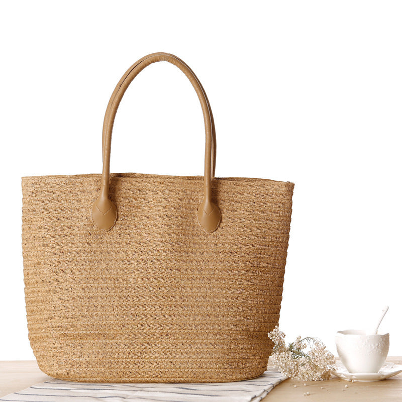 Sandra – Handgefertigte Rattan Strandtasche für Damen