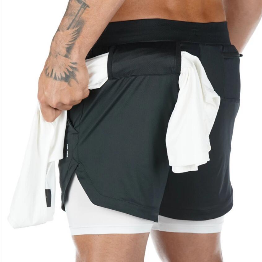 Steven – Sommer Laufshorts für Herren 2 in 1 Sport Shorts