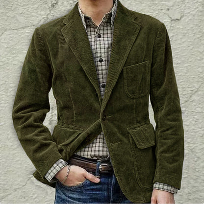 Stewart – Corduroy Jacke Winter Einfarbiger Lässiger Blazer Mode Warmer Herrenmantel