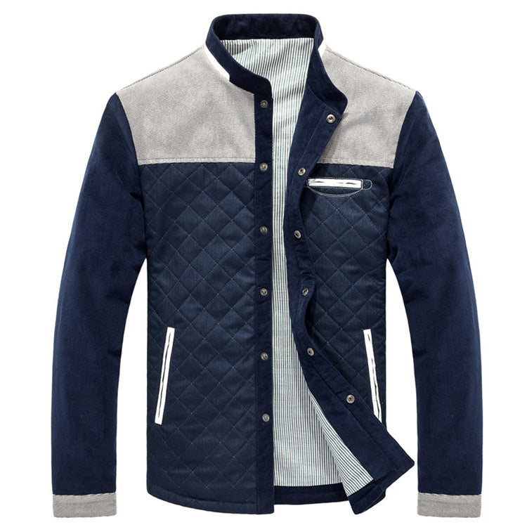 Tristan – Slim Fit Herrenjacke mit Patchwork-Design