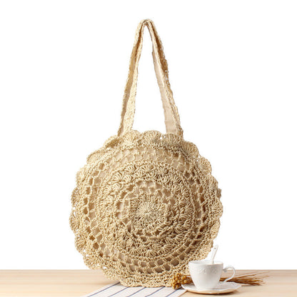 Sandra – Handgefertigte Rattan Strandtasche für Damen