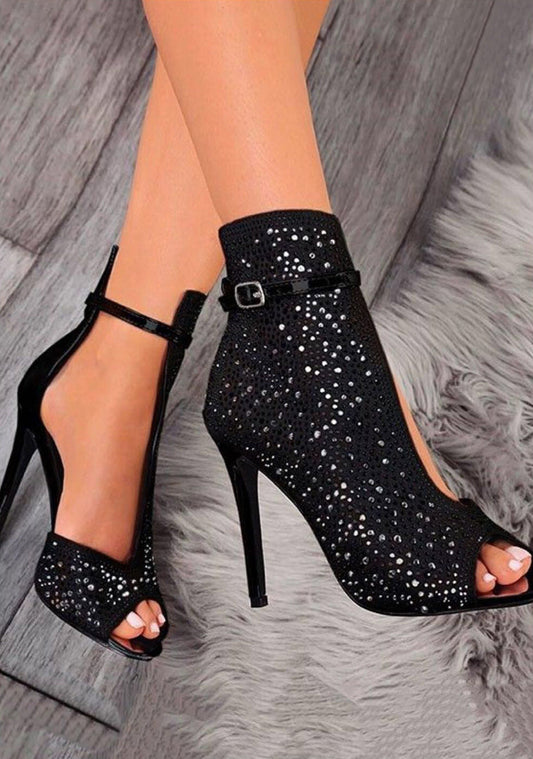 Ann – Funkelnde Absatzschuhe mit Strass