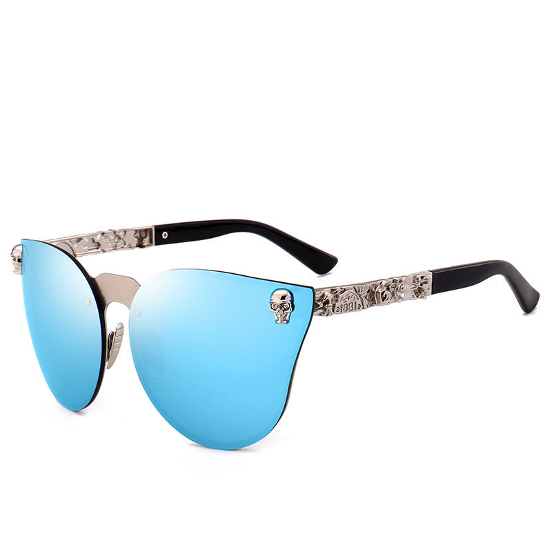 Rod – Metallische Sonnenbrille mit Totenkopf-Design