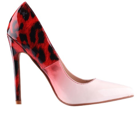 Georgina – Hochwertige elegante Leopardenmuster-Pumps mit spitzem Fuß