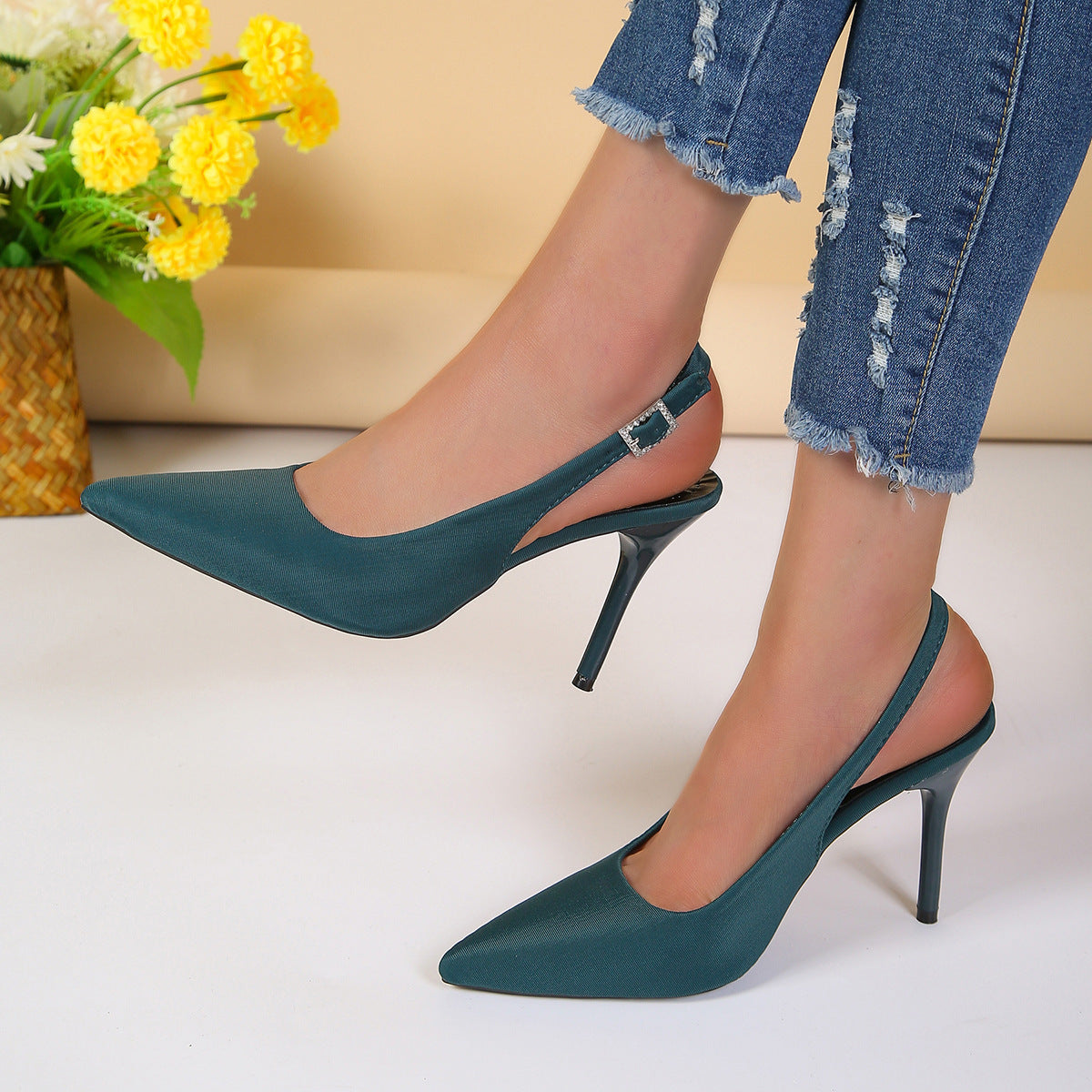 Natasha – Modische Sommer-Stiletto-High-Heels mit Schnalle