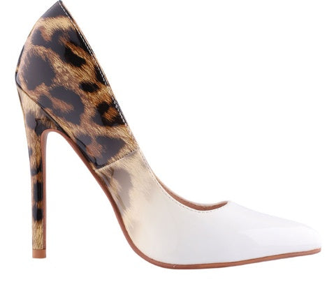 Georgina – Hochwertige elegante Leopardenmuster-Pumps mit spitzem Fuß