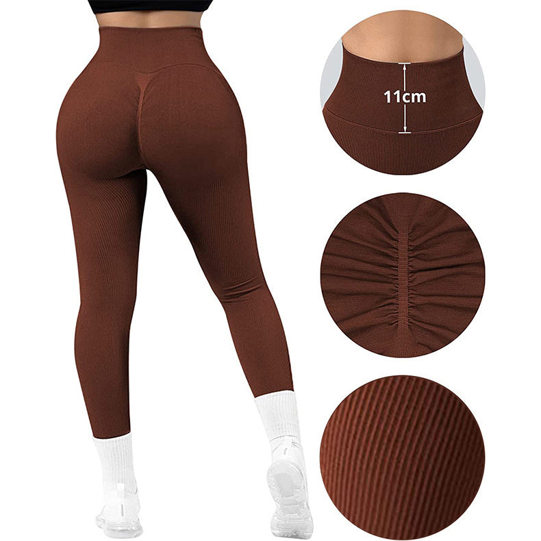 Sharon – Hoch taillierte nahtlose Leggings aus hochwertigem veganem Leder für Frauen